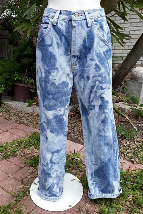 Bleached Denim Jeans .